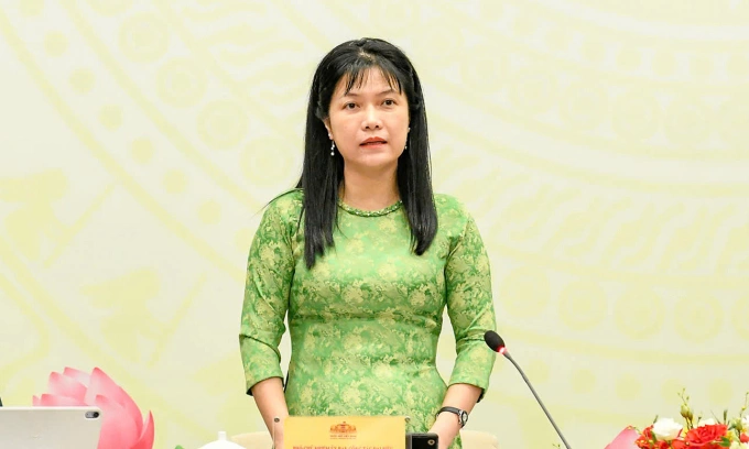 Phó chủ nhiệm Ủy ban Công tác đại biểu Tạ Thị Yên. Ảnh: Giang Huy