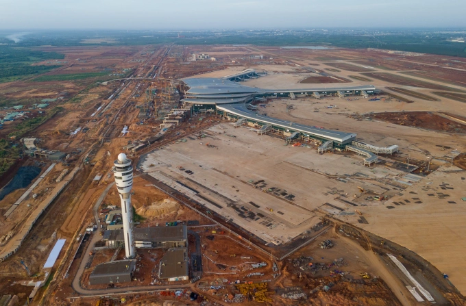 Công trường thi công sân bay Long Thành, tháng 12/2025. Ảnh: Quỳnh Trần