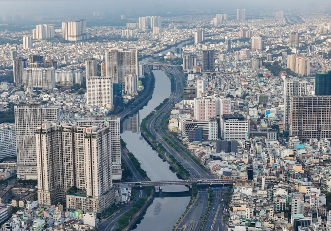 Bất động sản khu trung tâm TP HCM với các cao ốc, chung cư, dự án. Ảnh: Quỳnh Trần