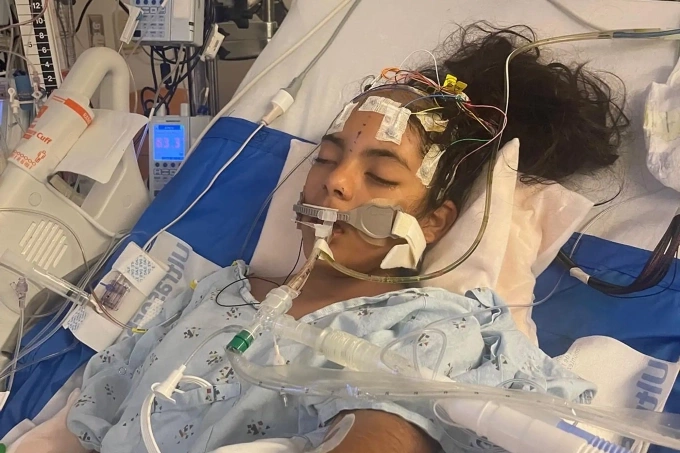 Khimberly Zavaleta Chuquipa khi nhập viện. Ảnh: People