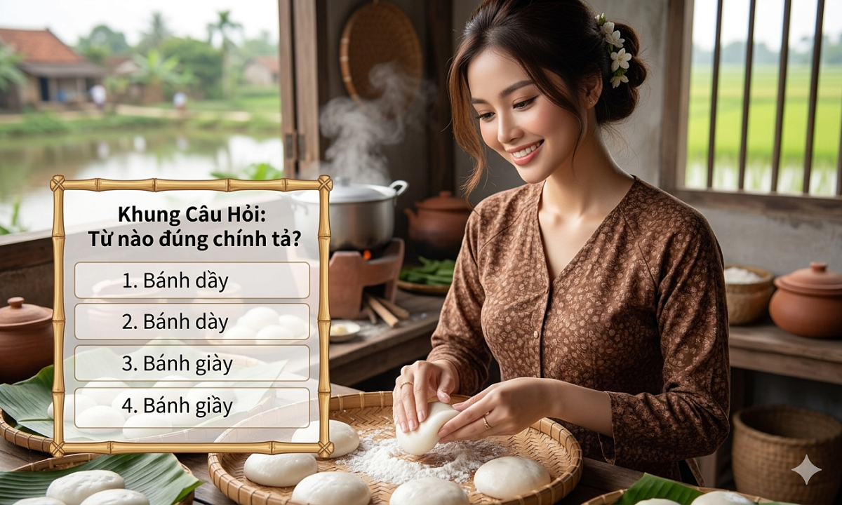 Từ nào đúng chính tả: Bánh dầy, bánh dày, bánh giày hay bánh giầy?