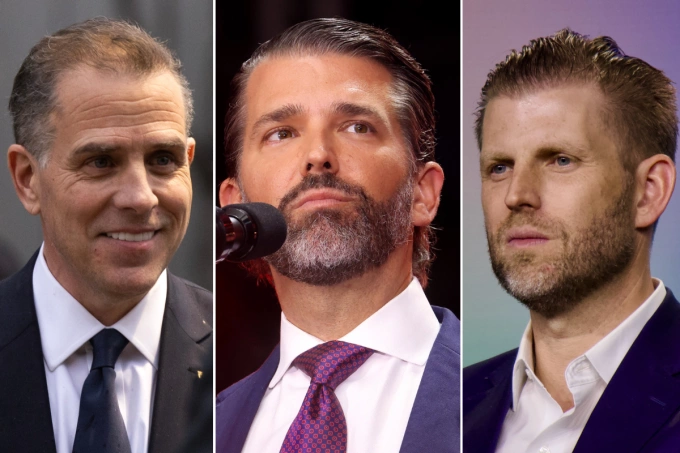 Hunter Biden (trái), Donald Trump Jr. (giữa) và và Eric Trump. Ảnh: Wikipedia