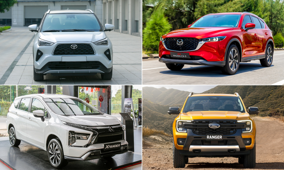 10 ôtô xăng, dầu bán nhiều nhất quý I