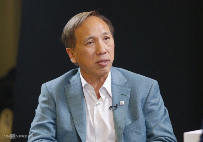 TS Lợi Nguyễn tại Hội nghị quốc tế về Trí tuệ nhân tạo và Bán dẫn (AISC), tháng 3/2025. Ảnh: Thanh Hằng