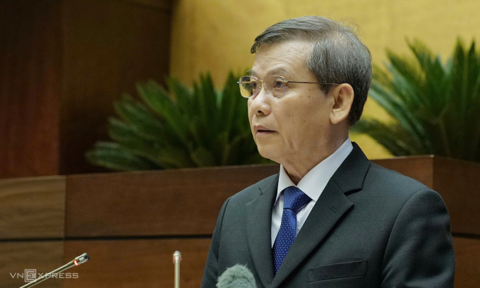 Ông Lê Minh Trí, Trưởng ban Tổ chức Trung ương phát biểu sáng 13/4. Ảnh: Ngọc Thành