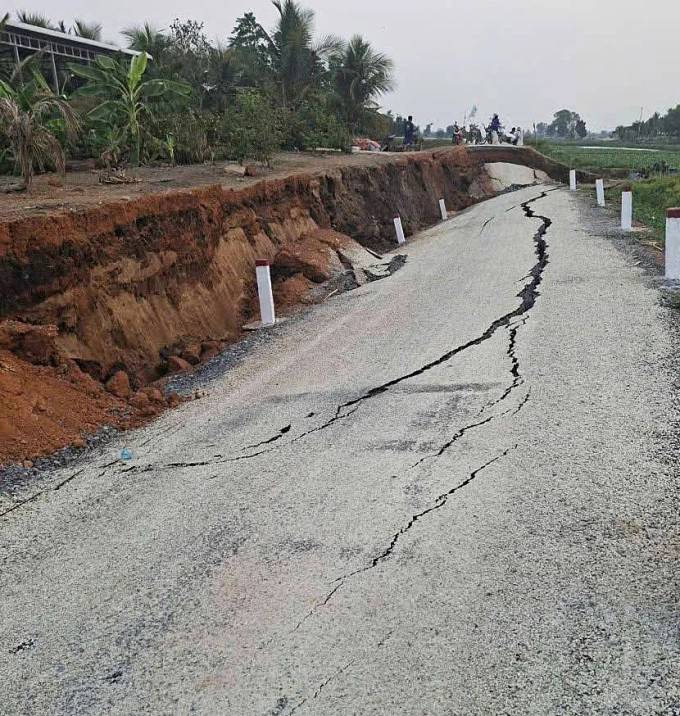 Hiện trường vụ sạt lở. Ảnh: Nam An