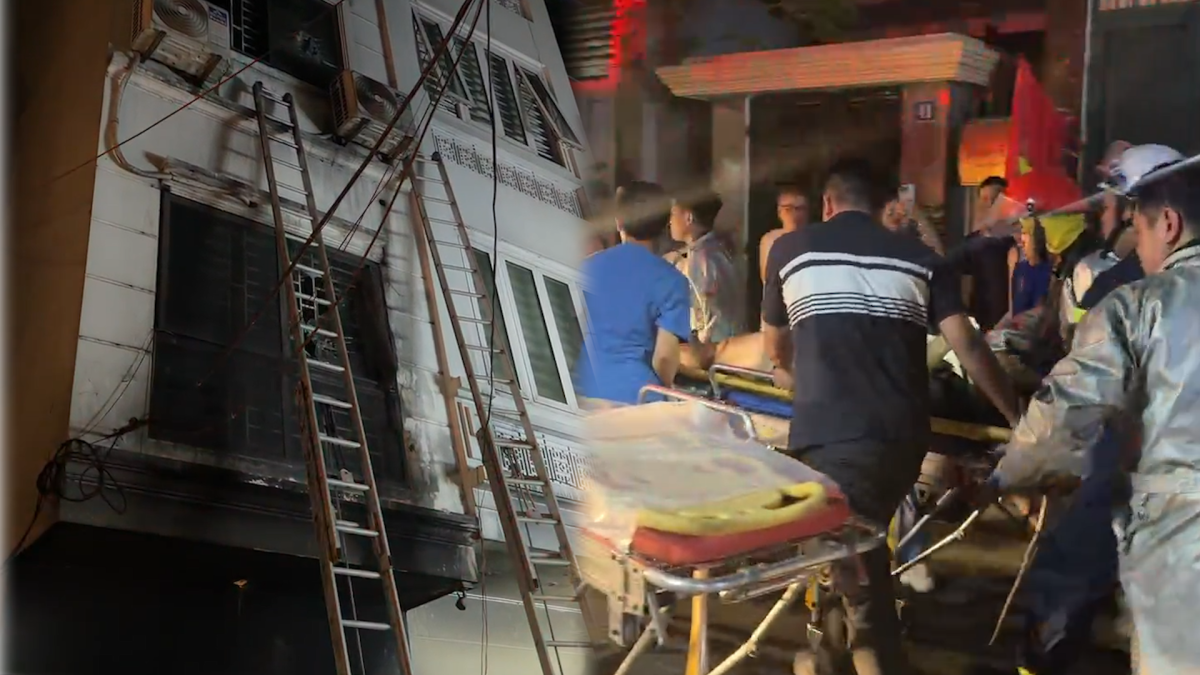 Cứu 5 người mắc kẹt trong căn nhà cháy ở Hà Nội