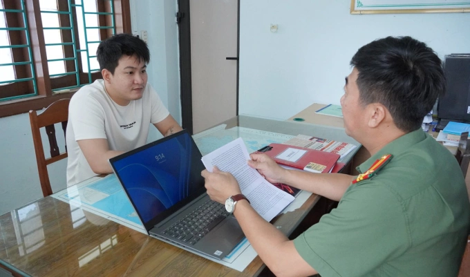 Trần Quang Trọng, chủ mưu đường dây tại cơ quan điều tra. Ảnh: Công an Quảng Trị