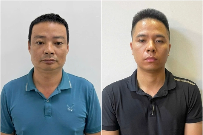 Khanh và Phái khi bị bắt. Ảnh: Công an cung cấp