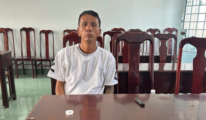 Trần Nhật Trường tại cơ quan điều tra. Ảnh: Dương Đông