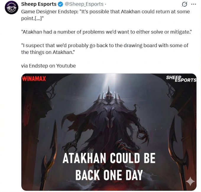 Cơ chế Atakhan sẽ quay trở lại LMHT trong tương lai. Cơ chế Atakhan sẽ quay trở lại LMHT trong tương lai.
