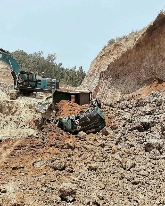 Hiện trường tai nạn. Ảnh: Ngọc Oanh