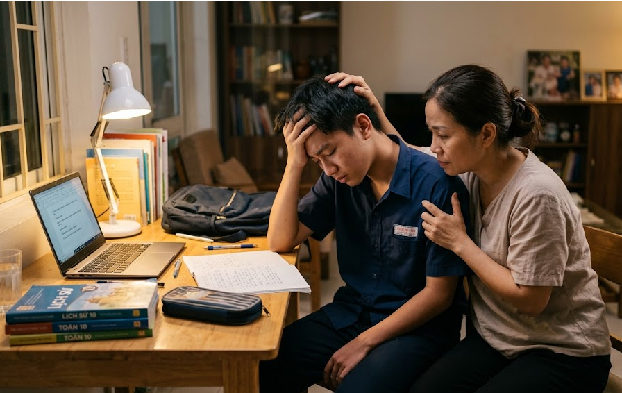 Con tôi mới lớp 8 đã lo 'thi trượt lớp 10 học trường tư tốn tiền hả mẹ'