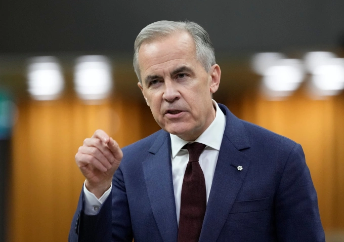 Thủ tướng Canada Mark Carney trả lời chất vấn tại quốc hội ngày 15/4. Ảnh: AP