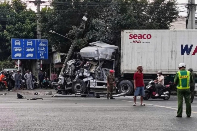 Hiện trường vụ tai nạn. Ảnh: Thái Hà