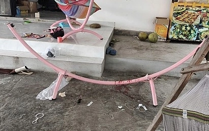 Hiện trường vụ án mạng. Ảnh: Công an Khánh Hòa