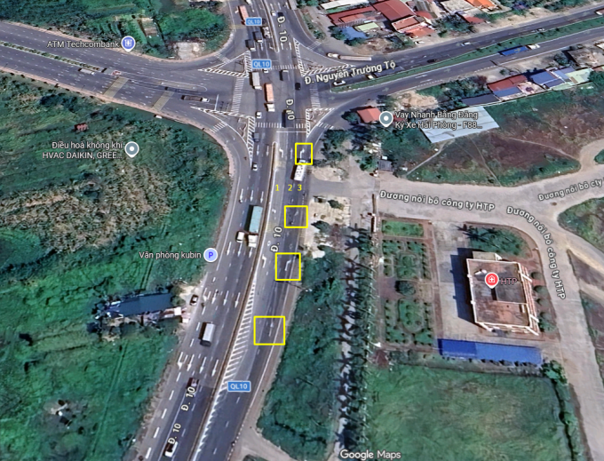 Bố trí giao thông tuyến đường 10. Ảnh: Google Maps