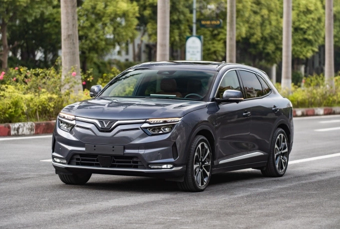 Một mẫu VF 8 tại nhà máy VinFast ở Hải Phòng. Ảnh: Minh Quân