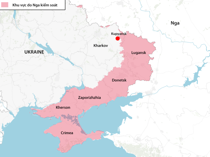 Cục diện chiến sự Nga - Ukraine. Đồ họa: Telegraph