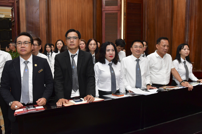 Các luật sư tại phiên tòa ở TP HCM, tháng 4/2026. Ảnh: Thanh Tùng