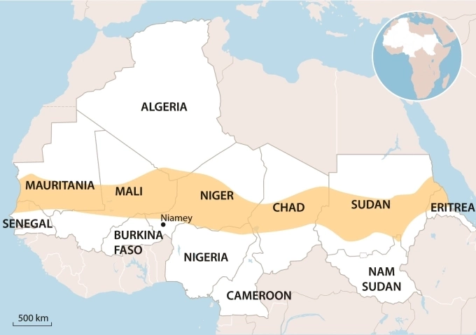 Vùng Sahel. Đồ họa: AFP