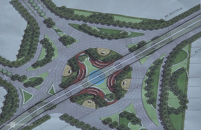 Phối cảnh nút giao Phạm Tu - đường 70. Ảnh: Võ Hải