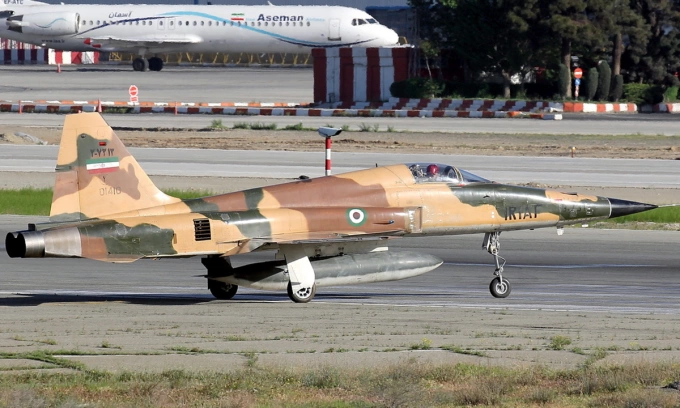 Tiêm kích F-5E Iran tại Tehran hồi năm 2017. Ảnh: Airliners