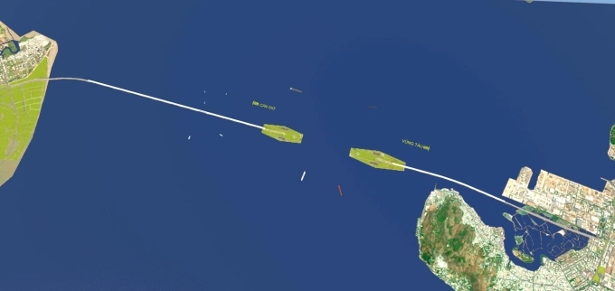 Phương án thiết kế đường vượt biển. Ảnh:Vingroup