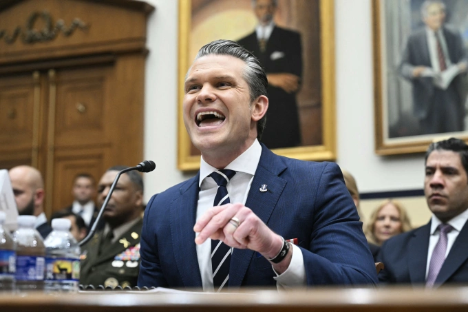Bộ trưởng Quốc phòng Mỹ Pete Hegseth trong phiên điều trần tại Đồi Capitol, Washington ngày 29/4. Ảnh: AFP