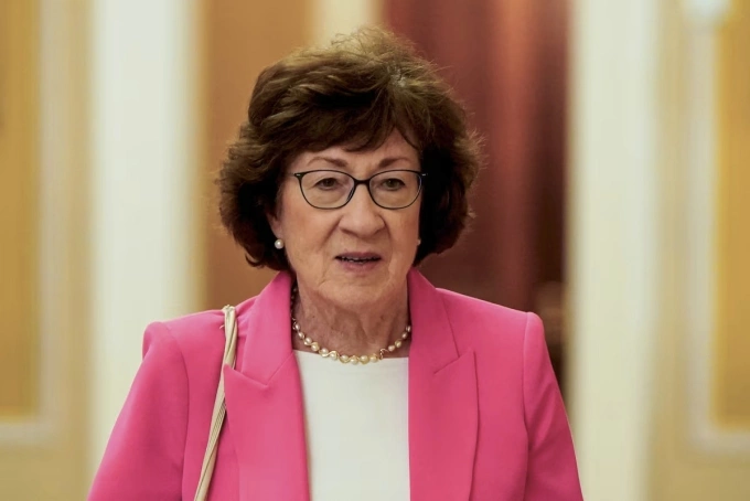 Thượng nghị sĩ Susan Collins tại Đồi Capitol hồi tháng 6/2025. Ảnh: Reuters