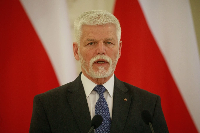 Tổng thống Czech Petr Pavel tại Vilnius, Litva ngày 12/3. Ảnh: AFP