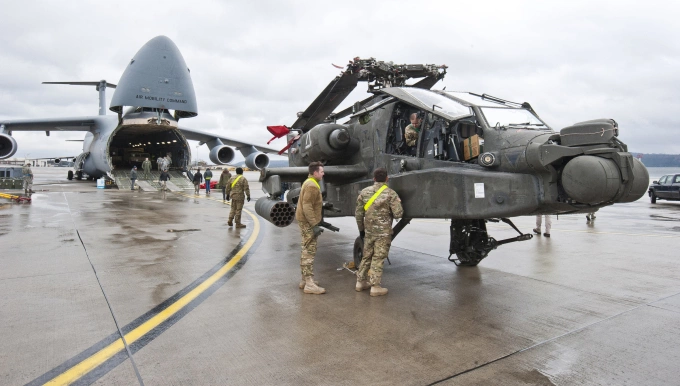 Căn cứ không quân Mỹ tại Ramstein, phía tây nước Đức hồi năm 2017. Ảnh: AFP