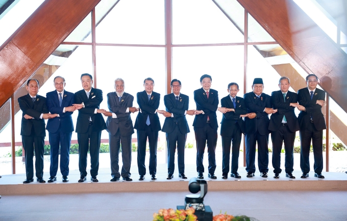 Thủ tướng Lê Minh Hưng và các trưởng đoàn tham dự phiên họp hẹp Hội nghị Cấp cao ASEAN lần thứ 48. Ảnh: VGP