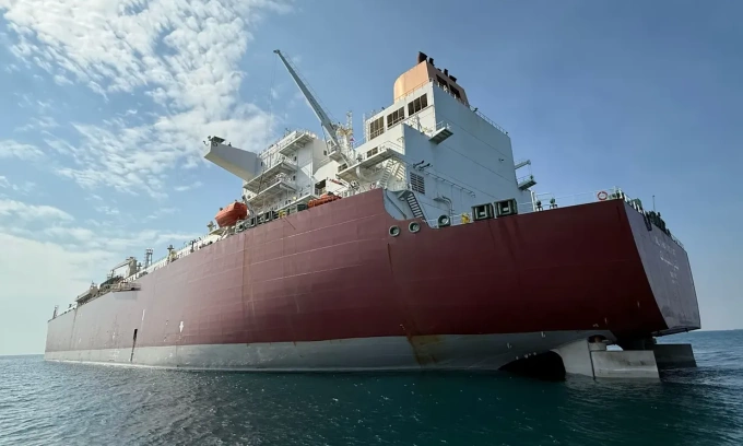 Tàu chở khí hóa lỏng Al Kharaitiyat ở trên biển hồi tháng 12/2025. Ảnh: Marine Traffic