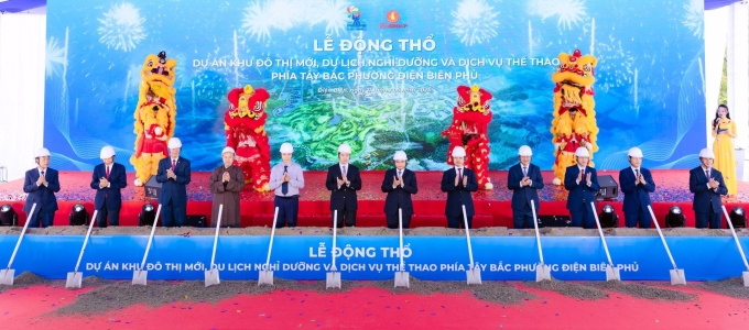Lễ động thổ ngày 11/5. Ảnh: Vingroup