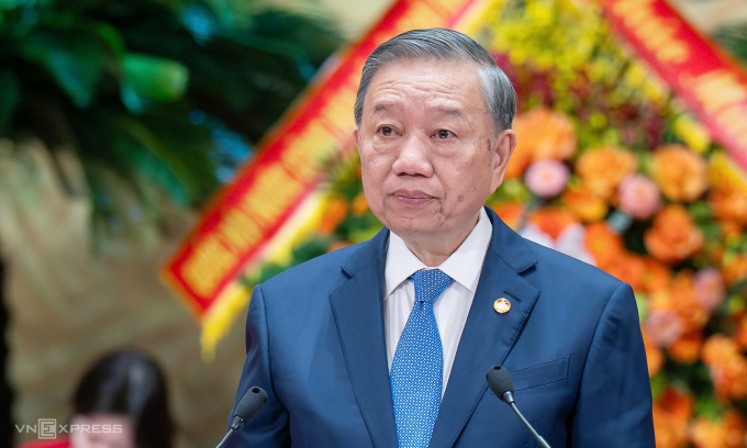 Tổng Bí thư, Chủ tịch nước Tô Lâm phát biểu tại Đại hội. Ảnh: Giang Huy