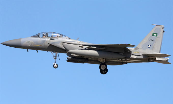 Tiêm kích F-15SA của Arab Saudi bay trên sân bay Konya, Thổ Nhĩ Kỳ tháng 6/2025. Ảnh: Jetphotos