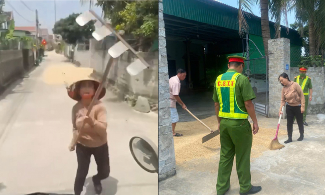 'Phơi lúa trên đường: Đáng thương hơn đáng trách'