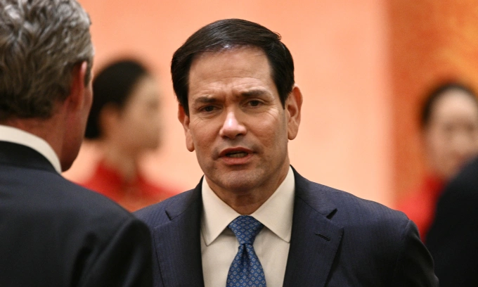 Ngoại trưởng Mỹ Marco Rubio tạI Bắc Kinh, Trung Quốc hôm 14/5. Ảnh: AFP