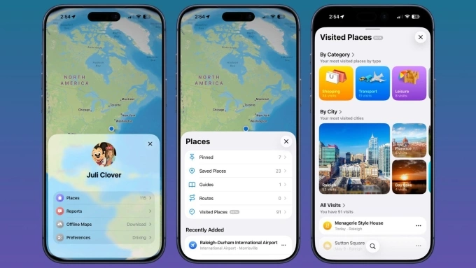 10 mẹo hữu ích trên iPhone - 1 Lịch sử di chuyển trên ứng dụng Bản đồ