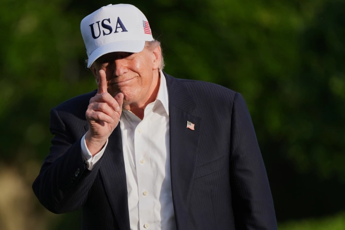 Tổng thống Mỹ Donald Trump tại Nhà Trắng ngày 15/5. Ảnh: AP