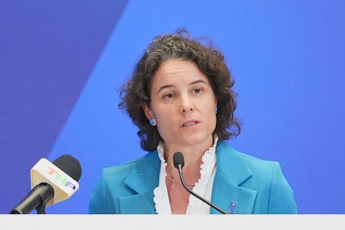 Bà Francesca Nardini phát biểu tại sự kiện. Ảnh: Lê Tân