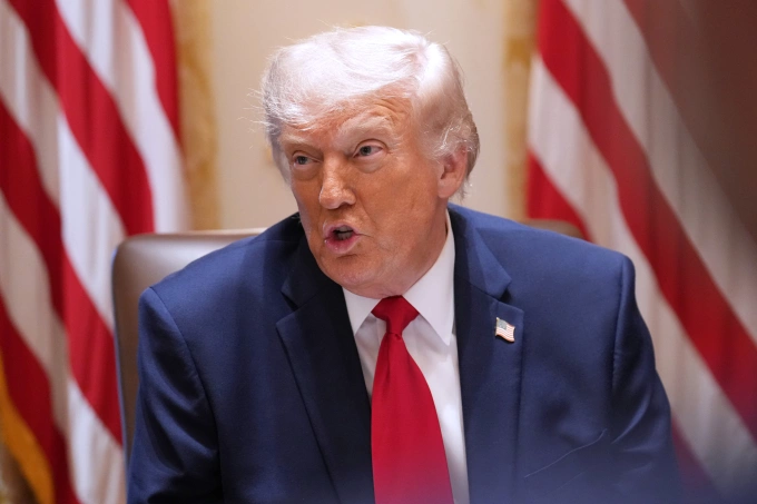 Tổng thống Donald Trump trong cuộc họp nội các tại Nhà Trắng ngày 27/5. Ảnh: AP