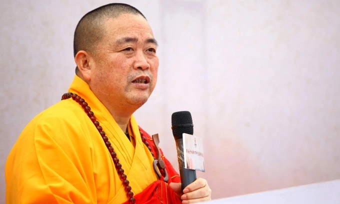 Cựu trụ trì Thiếu Lâm Tự Thích Vĩnh Tín. Ảnh: Reuters