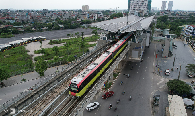 Metro Nhổn - Ga Hà Nội trước khi vận hành, tháng 7/2024. Ảnh: Phạm Chiểu
