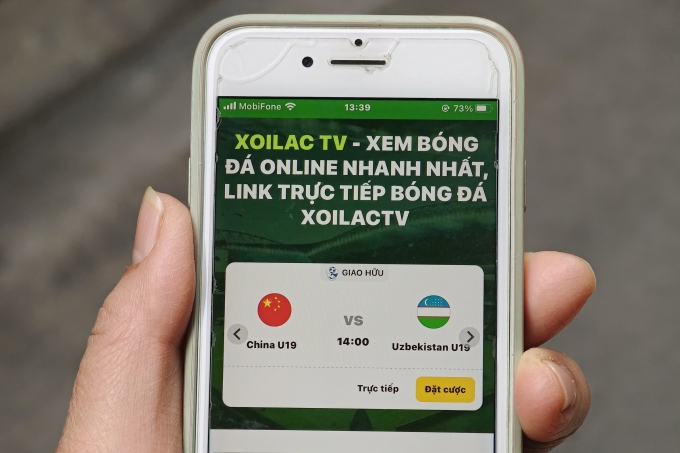 Xoilac TV - website xem bóng đá lậu từng nhiều lần bị phản ánh về hành vi vi phạm bản quyền. Ảnh: Trọng Đạt