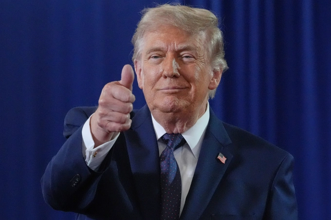 Tổng thống Donald Trump phát biểu tại Trường Cao đẳng Cộng đồng Rockland ở Suffern, New York, hôm 22/5. Ảnh: AP