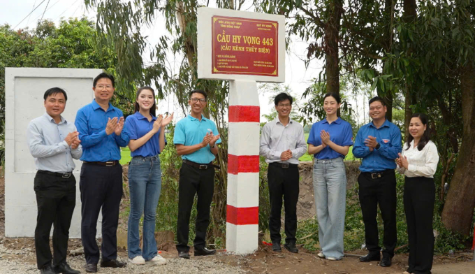 Cầu Hy Vọng 443 trước là cầu kênh Thủy Điện, xã Phú Thọ, tỉnh Đồng Tháp. Ảnh: Tiến Danh