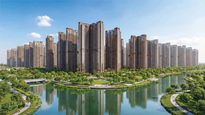 Phối cảnh khu đô thị đa mục tiêu ở Mê Linh, Hà Nội. Ảnh: CĐT