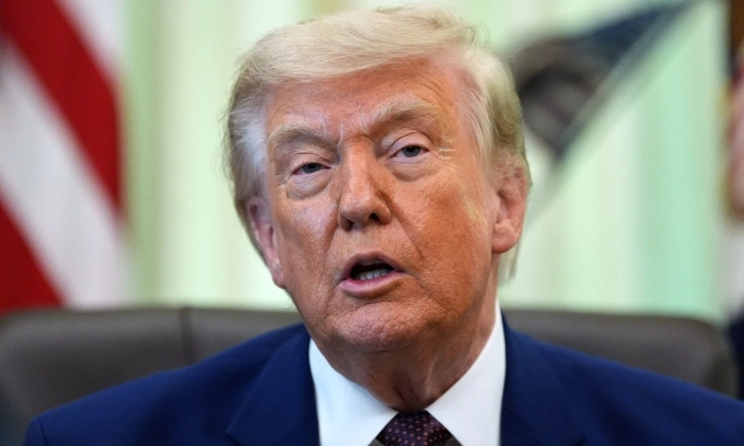 Tổng thống Donald Trump tại Phòng Bầu dục, Nhà Trắng, ngày 3/6. Ảnh: AP